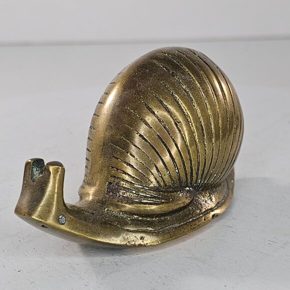 Vintage Brass Snail Figurine Hand-Crafted Decorative Ornament - Picture 7 of 9